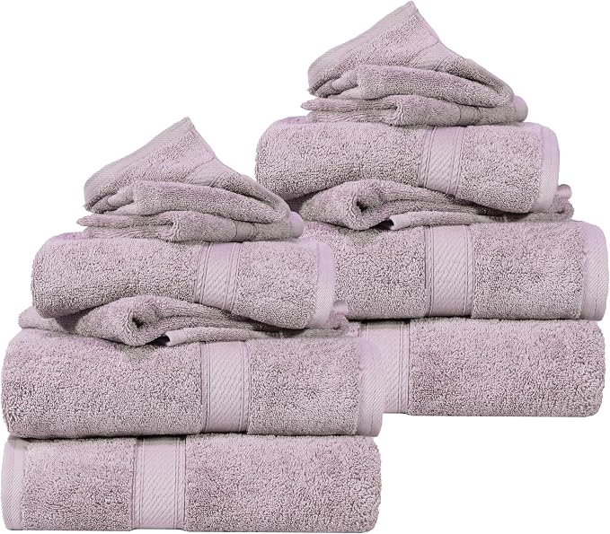 SUPERIOR Egyptian Cotton Ultra Plush & Absorbent, 12 Piece Set by SUPERIOR