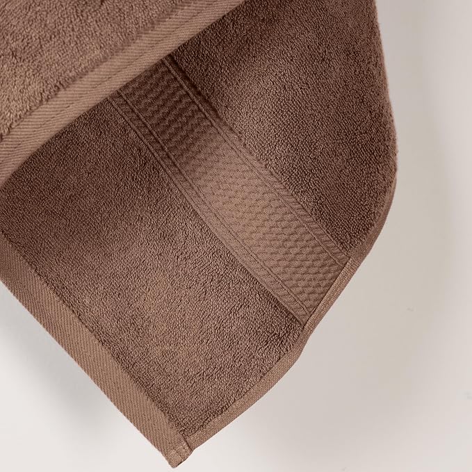 SUPERIOR Egyptian Cotton Plush & Absorbent, Bath Towel Set of 2, Chocolate | - Image 4