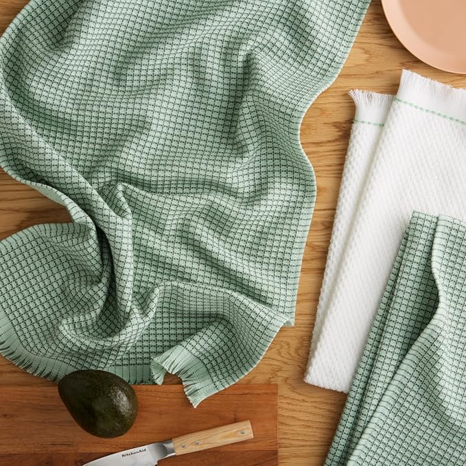KitchenAid Gourmet Series Gridlines Kitchen Towels 3-Pack Set, 100% Cotton - Image 2