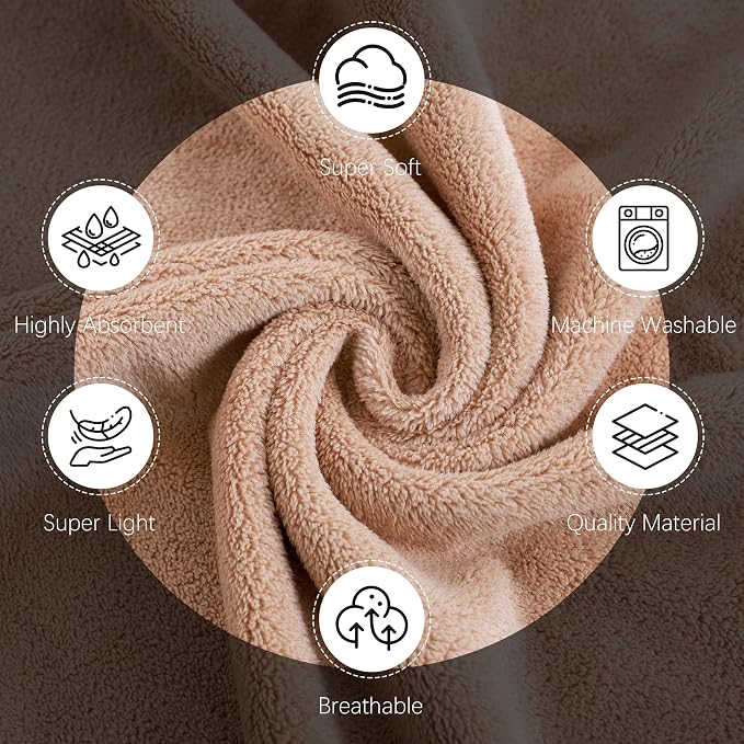 Cosy Family 6 Pack Ultra Soft Microfiber Absorbent Hand Towel, Silk Hemming - Image 7