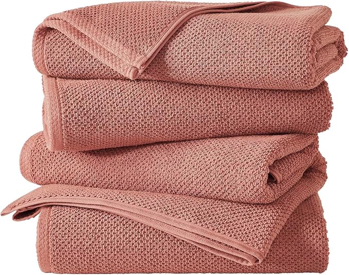 Great Bay Home 100% Cotton 4 Pack 54x27 Bath Towel Set by GreatBayHome
