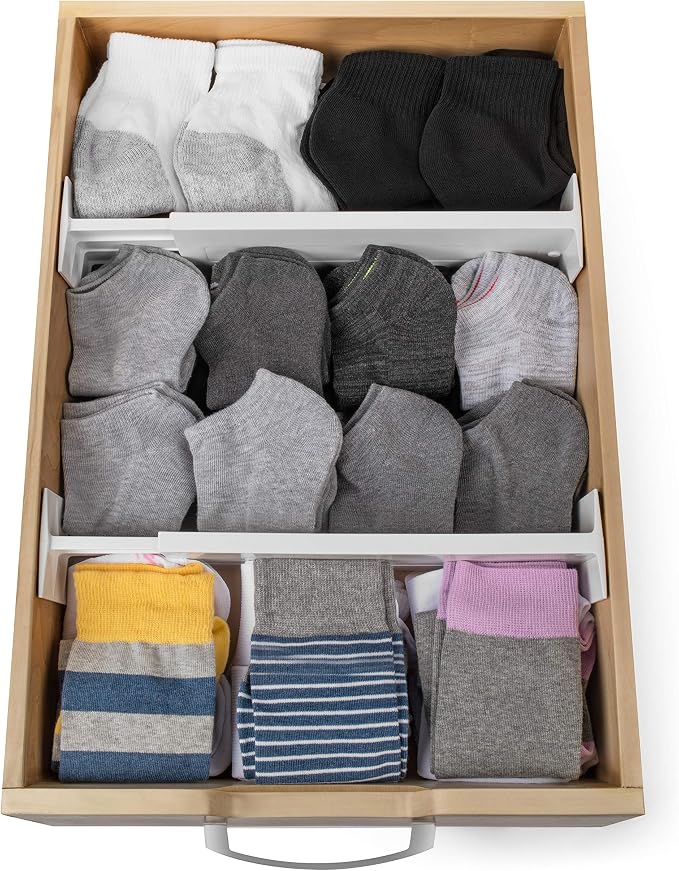 Dial Industries Dresser Drawer Organizer Dividers, 4.5" Deep | Slides apart to - Image 5