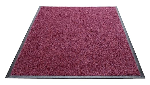 Guardian 94031055 Platinum Series Indoor Wiper Floor Mat, Rubber with Nylon Carpet, 3'x10', Burgundy
