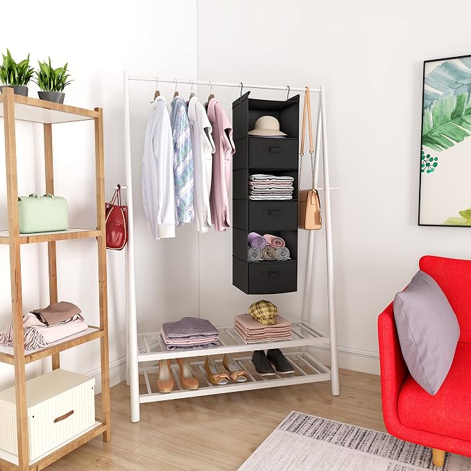 MAX Houser 6 Tier Foldable Hanging Closet Organizer - Image 6