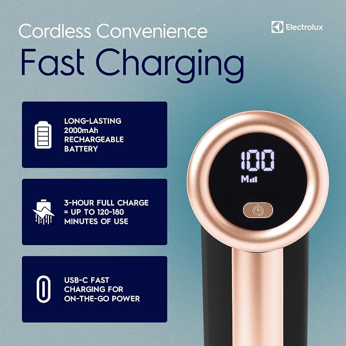 Electrolux Rechargeable Fabric Shaver | 3-Speed Lint Remover - Image 5