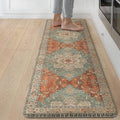 GENIMO Kitchen Mats for Floor, Washable Anti Fatigue Mat for Cushioned, 17.3"x59", Waterproof Kitchen Rugs, Non Slip Foam Comfort Standing Mat Rug for Home, Runner, Sink, Laundry, Multi