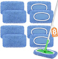 8 Pack Reusable Mop Pads Compatible by YHOVID
