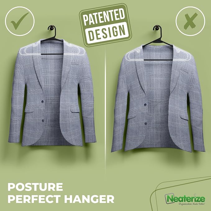 NEATERIZE Clothes Hangers Plastic 100 Pack - Image 3