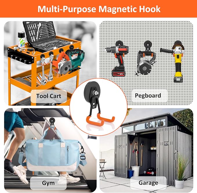 ENUODA Strong Magnetic Hooks Heavy Duty Upgraded Magnetic Tool Holder Rare - Image 7