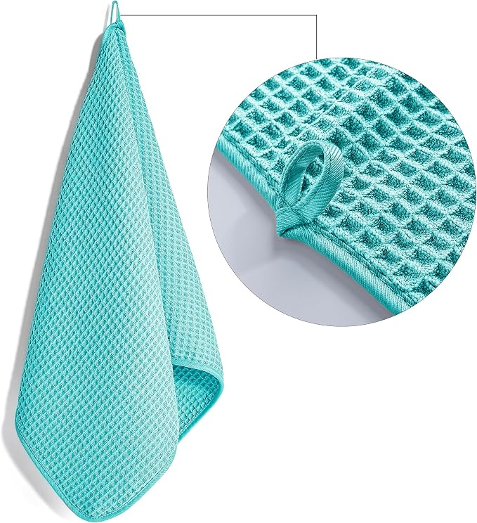 POLYTE 430 GSM Poly Blend Microfiber Quick Dry Waffle Hand Towel, 16x30 in | 4 - Image 3