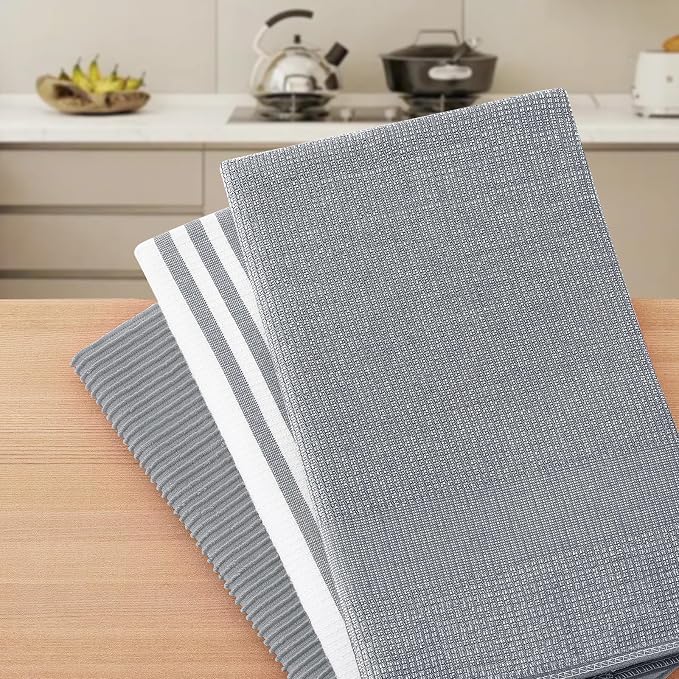Homaxy Cotton 380 GSM Premium Kitchen Towels, 12 Pack - Image 7