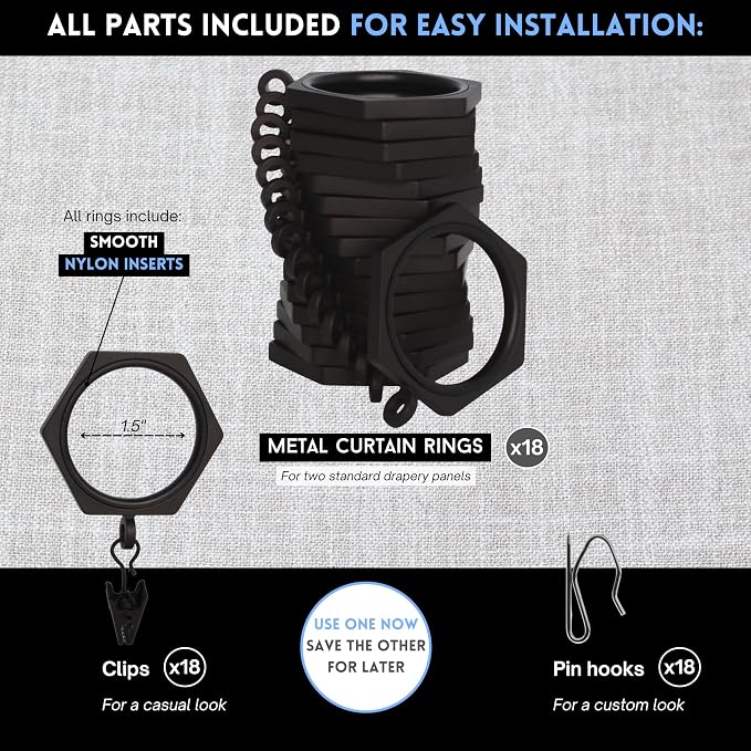 BlastHome® Luxury Curtain Rings - Image 4