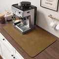 PoYang 24x16 Inch Coffee Mat, Large Dish Drying Mat, Stain-Hiding, Non-Slip & by PoYang