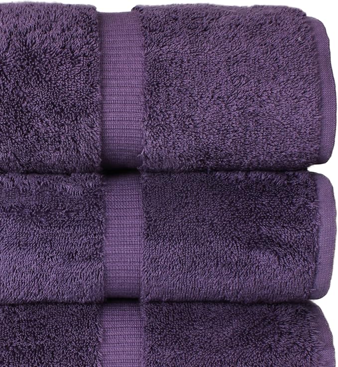 Chakir Turkish Linens 100% Cotton 4-Pack Bath Towels 27x54, Plum | Premium - Image 5