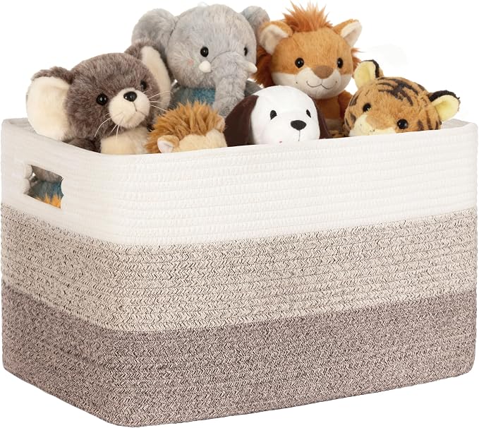 72L Large Woven Laundry Basket Hamper by SunNewt