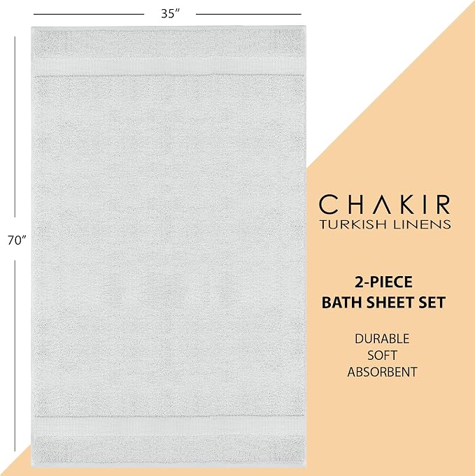 Chakir Turkish Linens, 100% Cotton Premium Quality Turkish Bath Sheets | - Image 5