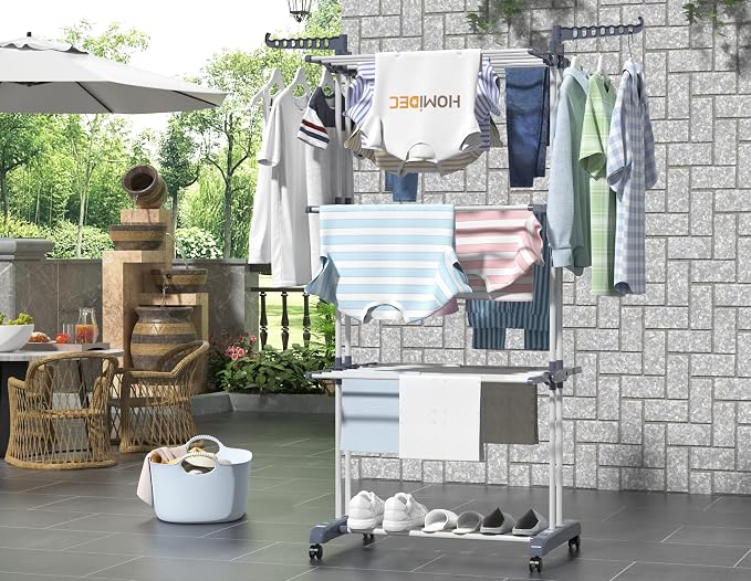 HOMIDEC Clothes Drying Rack, 4-Tier Foldable Drying Rack Clothing | Foldable - Image 2