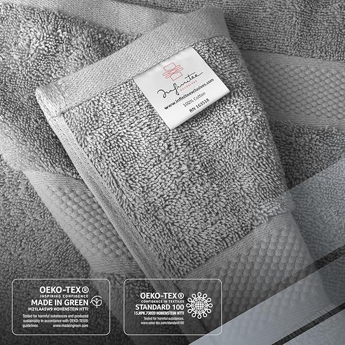 Infinitee Xclusives 100% Ring-Spun Cotton Bath Towels - Image 5