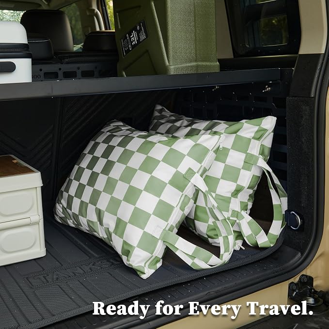 Ohocut Checkered 2 Pcs Large Travel Laundry Bags - Image 4