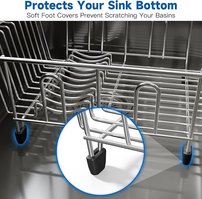 JASIWAY in Sink Dish Drying Rack, Stainless Steel Small Dish Drainer | Perfect - Image 7