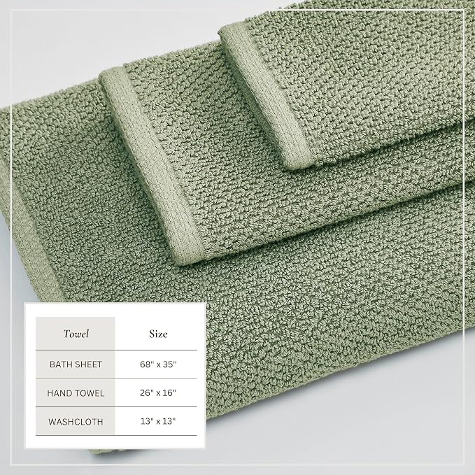Great Bay Home 100% Cotton 6 Piece Bath Sheet Set - Image 4