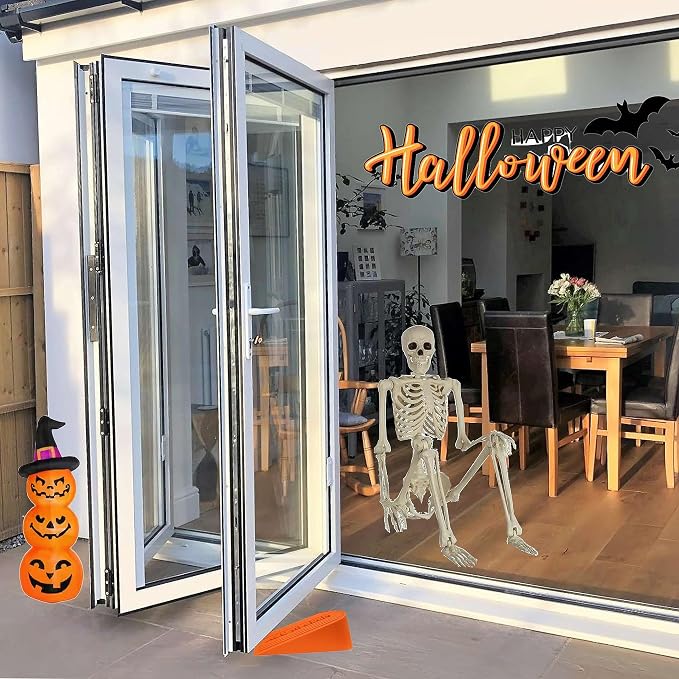 Halloween Orange Large Rubber Door Stopper Made in USA - Image 3
