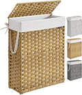 SONGMICS Laundry Hamper with Lid, 14.5 Gal Synthetic Rattan by Unknown
