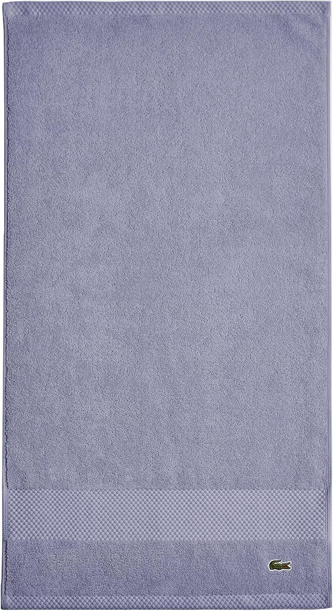 Lacoste Heritage 100% Supima Cotton Hand Towel 16" x 30", Light Denim | Highly by Unknown