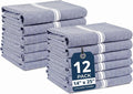 LANE LINEN Kitchen Towel Set 100% Cotton Absorbent Lint-Free 12 Pack by LaneLinen