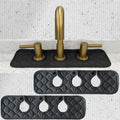 Bathroom Sink Splash Guard 3-Round-Hole : AHA HOMEWARE, Faucet Mat by AHAHOMEWARE