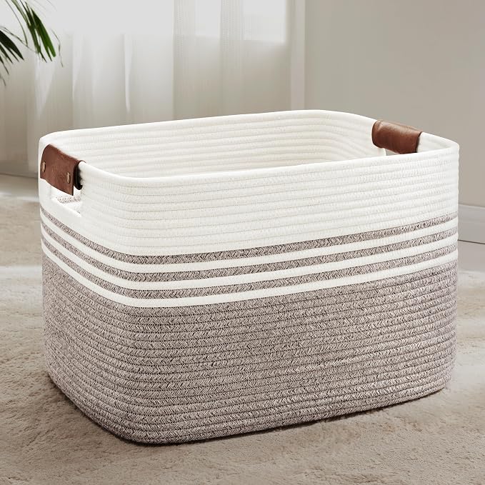 86L Woven Laundry Basket Hamper by SunNewt