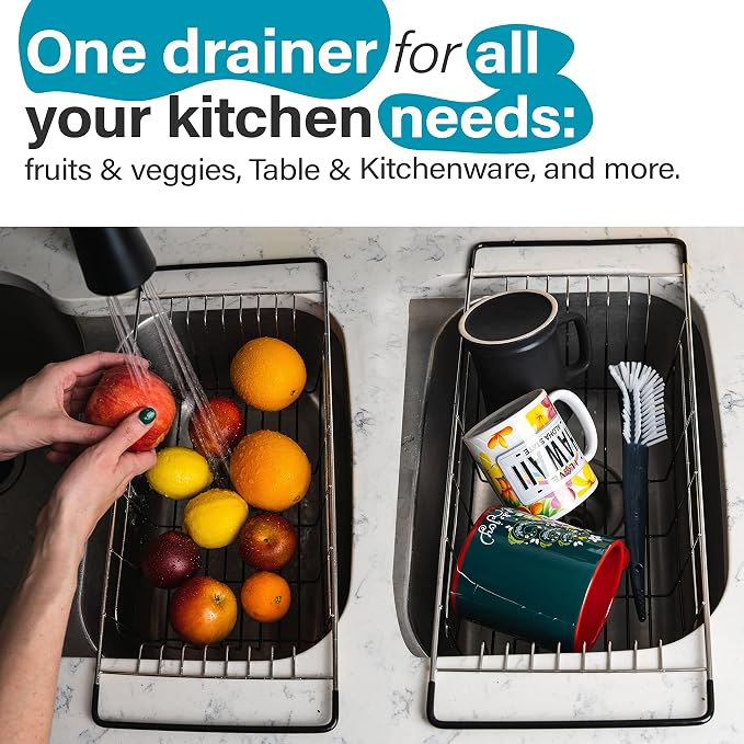 Better Houseware Over The Sink Dish Drying Rack, Space-Saving Stainless Steel - Image 4