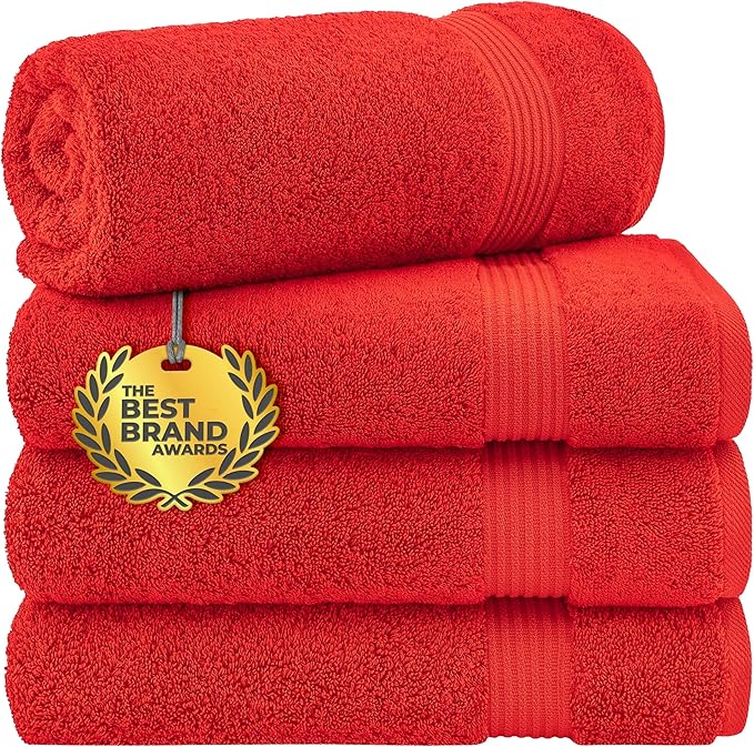 Cotton Paradise 100% Cotton Turkish Towel Set, Soft Absorbent Quick Dry by UNITEDHOMETEXTILE