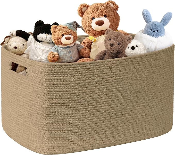 86L Large Woven Laundry Basket Hamper by SunNewt