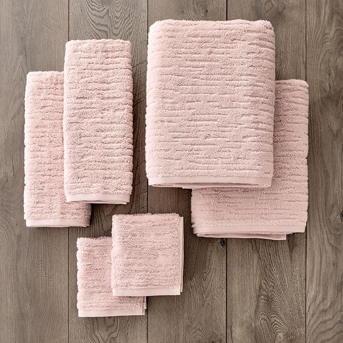 SKL Home CloudSoft Washcloth Set, 100% Cotton Luxury, Blush Pink | Premium - Image 6