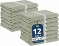 LANE LINEN 100% Cotton Dish Towels Absorbent Lint-Free 12 Pack by LaneLinen
