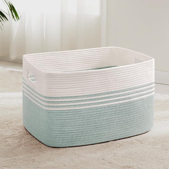72L Large Woven Laundry Basket Hamper by SunNewt