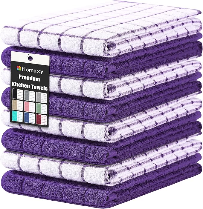 Homaxy Large Premium Cotton Kitchen Towels 16"x 28", 8 Pack by Homaxy