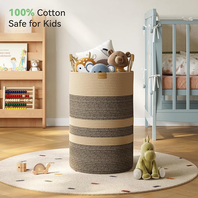 Nunsino 75L Striped Laundry Hamper - Image 3