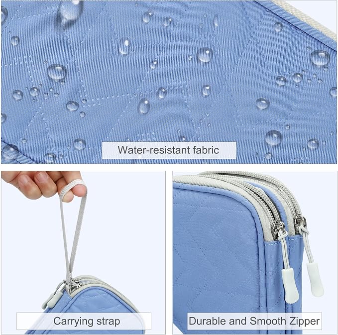 FYY Electronic Organizer, Travel Tech Pouch Bag, Waterproof, Double Layers - Image 4