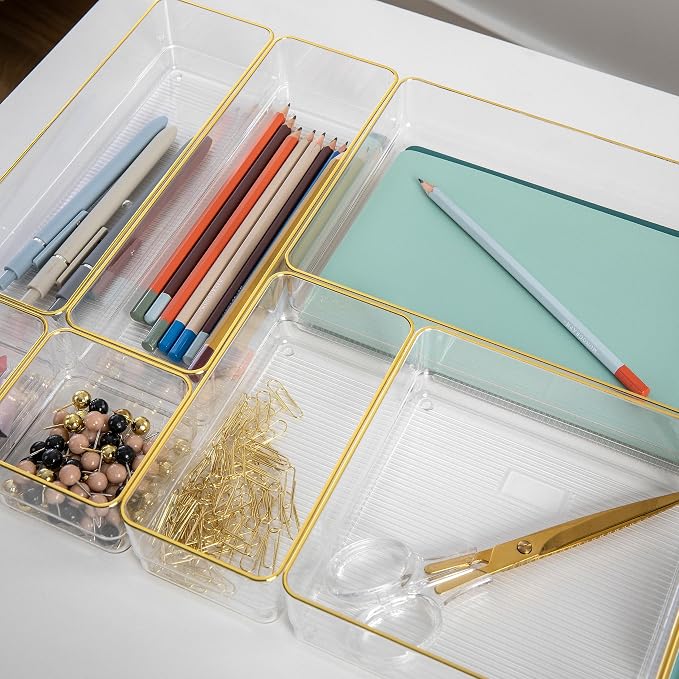 Martha Stewart Kerry Stackable Desk Drawer Organizers - Image 5