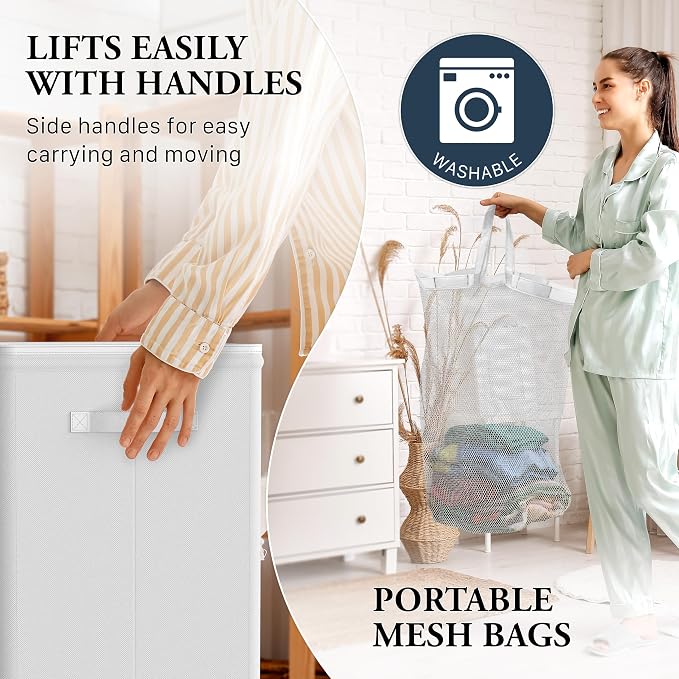 Simple Houseware Foldable Laundry Hamper Basket - Image 4