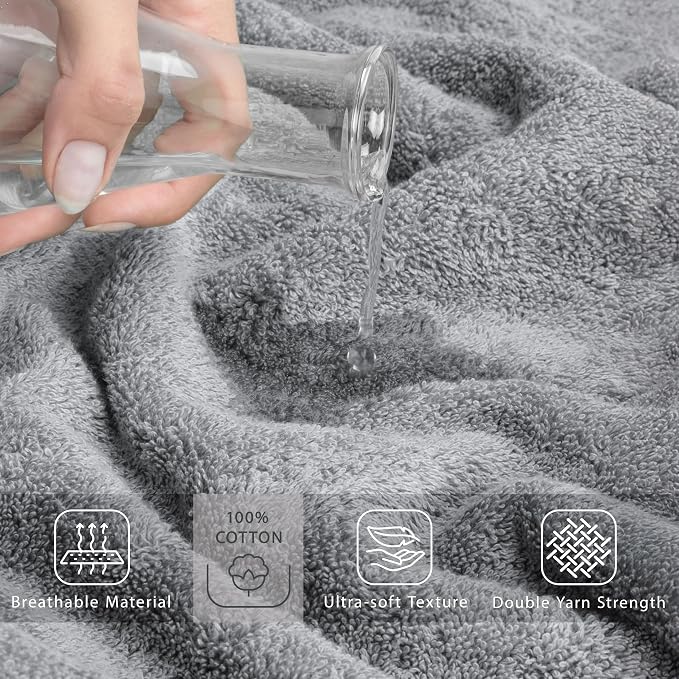 Cotton Paradise 100% Cotton Turkish Towel, Soft Absorbent Quick Dry, 40x80 - Image 4