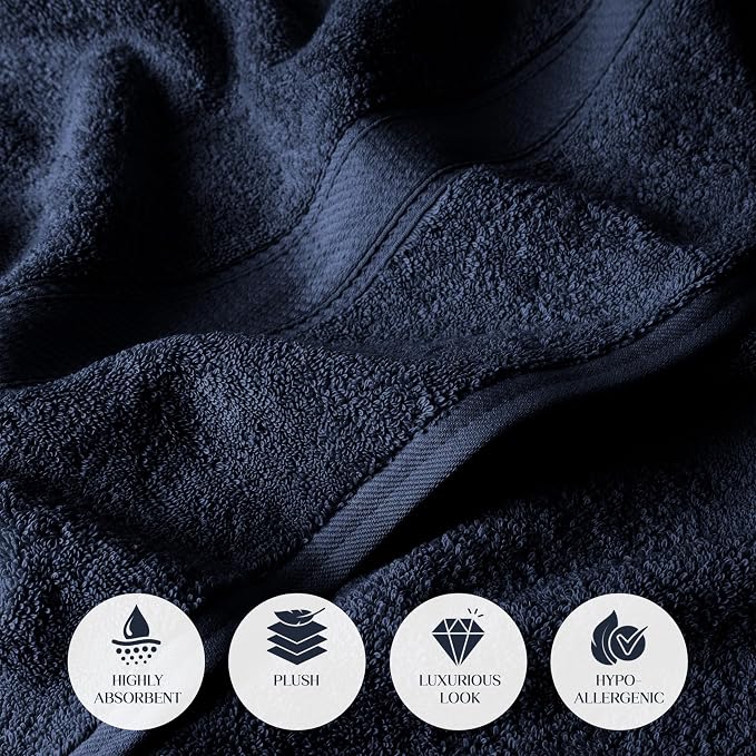 SUPERIOR Egyptian Cotton Ultra Plush & Absorbent, 12 Piece Set - Image 5