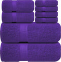 Infinitee Xclusives 100% Cotton Bath Towel Set – 8 Piece Bathroom Towel Set | – by InfiniteeXclusives
