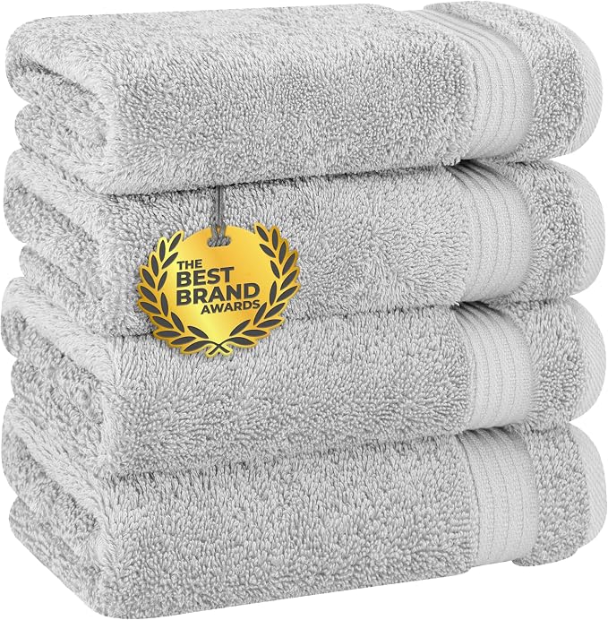 Cotton Paradise 100% Cotton Turkish Towel Set, Soft Absorbent Quick Dry by UNITEDHOMETEXTILE