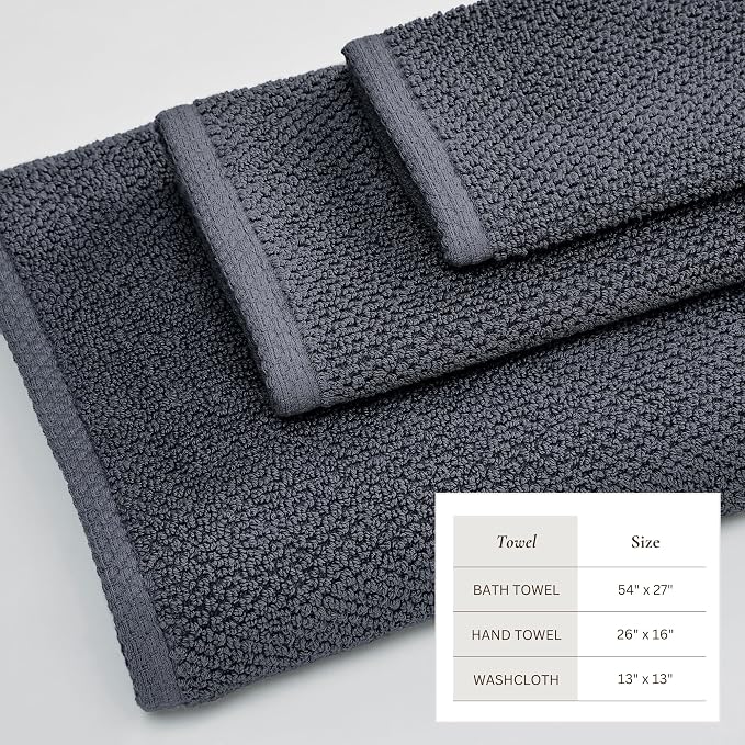 Great Bay Home 100% Cotton 6 Piece Towel Set - Image 4