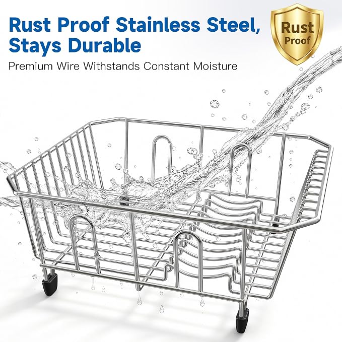 JASIWAY in Sink Dish Drying Rack, Stainless Steel Small Dish Drainer | Perfect - Image 4