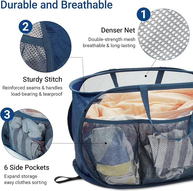 4 Pack Pop Up Laundry Hamper - Image 5