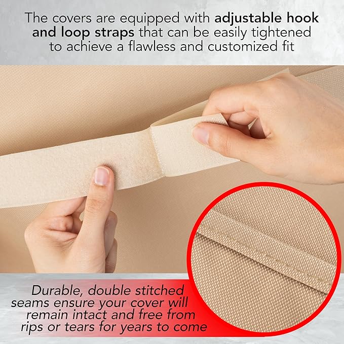 Heavy Duty BBQ Grill Cover for Outdoor Grill, 52 Inch – Waterproof, Weather Resistant, UV & Fade Resistant with Adjustable Straps – Gas Grill Cover for Weber, Genesis, Charbroil, etc. Tan